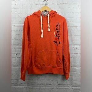Top Of The World Orange Hawaii Shark Mens Size Small Hoodie